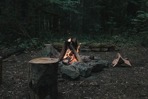 wilderness campfire